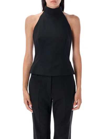 Remain Birger Christensen Halter Neck Top In Black
