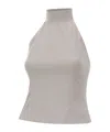 Remain Birger Christensen Remain Grey Stretch Wool Halter Top
