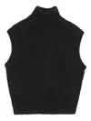 Remain Birger Christensen High-neck Sleeveless Knit Vest In Black