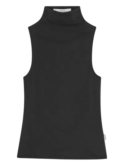 Remain Birger Christensen High-neck Sleeveless T-shirt In Black