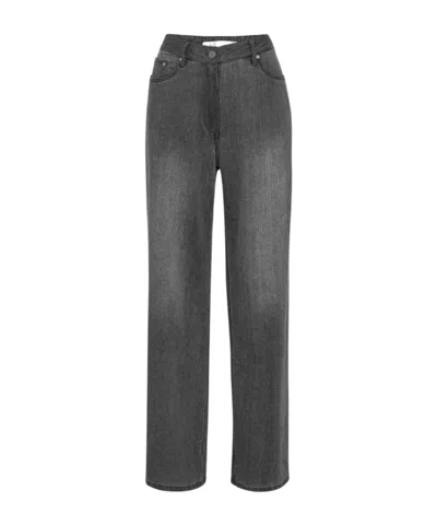 Remain Birger Christensen High-waist Straight-leg Jeans In Gray