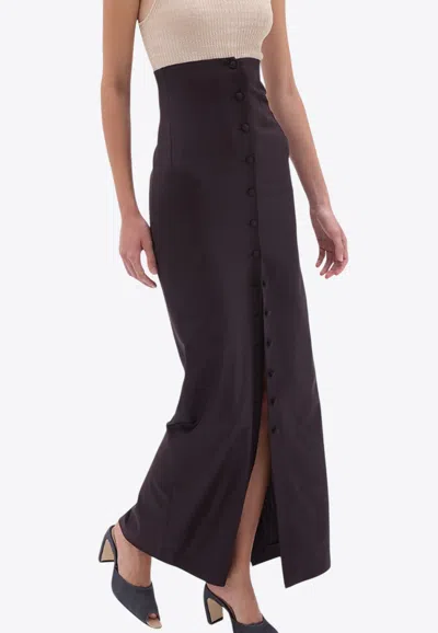 Remain Birger Christensen High-waisted Pencil Skirt In Brown