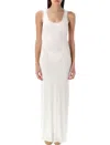 Remain Birger Christensen Remain Jersey Long Dress In Cloud White