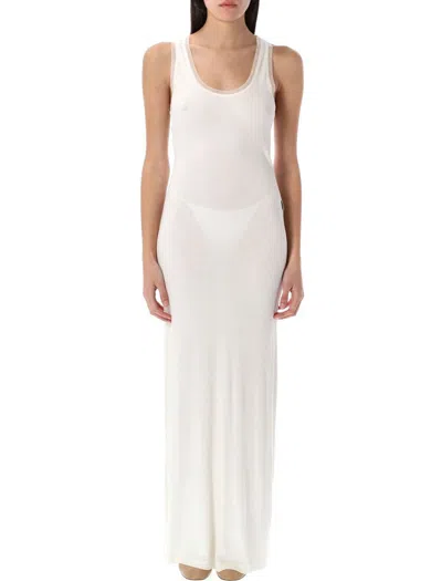 Remain Birger Christensen Remain Jersey Long Dress In Cloud White