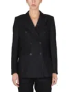Remain Birger Christensen Double-breasted Wool-blend Twill Blazer In Black