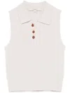 Remain Birger Christensen Knitted Polo Top In Beige