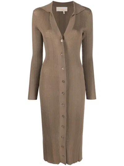 Remain Birger Christensen Brown Kori Merino Wool Dress