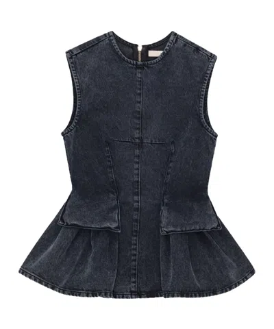 REMAIN BIRGER CHRISTENSEN LACE TRIM ZIP-UP BLOUSE