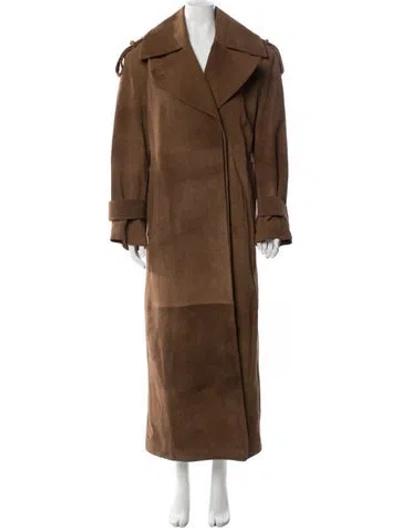 Pre-owned Remain Birger Christensen Leather Coat In Brown