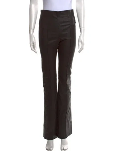 Pre-owned Remain Birger Christensen Leather Flared Pants W/ Tags In Brown
