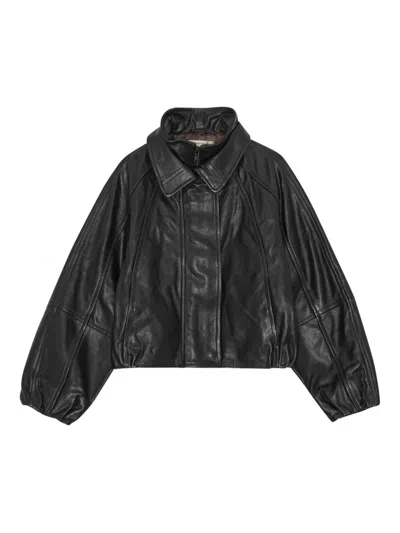 Remain Birger Christensen Leather Jacket In Black