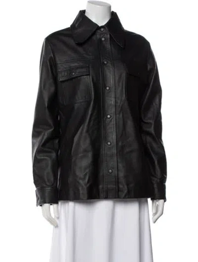 Pre-owned Remain Birger Christensen Leather Jacket In Black