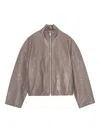 Remain Birger Christensen Leather Jacket In Multi