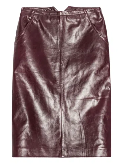 Remain Birger Christensen Leather Midi Skirt