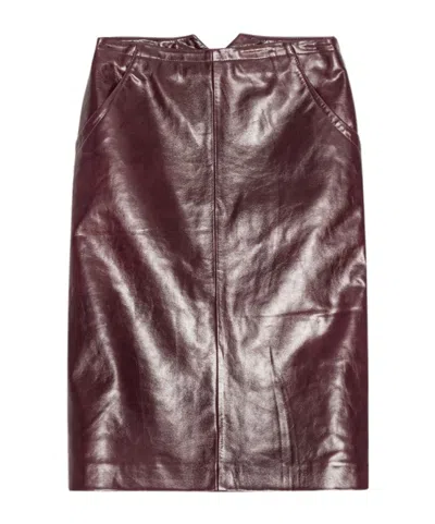 REMAIN BIRGER CHRISTENSEN LEATHER MIDI SKIRT