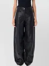 Remain Birger Christensen Leather Pant With Pockets And Loops In Black