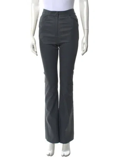 Pre-owned Remain Birger Christensen Leather Straight Leg Pants W/ Tags In Grey