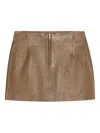 Remain Birger Christensen Leather Zip-front Mini Skirt
