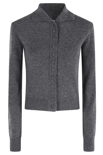 Remain Birger Christensen Light Knit Cardigan In Gray