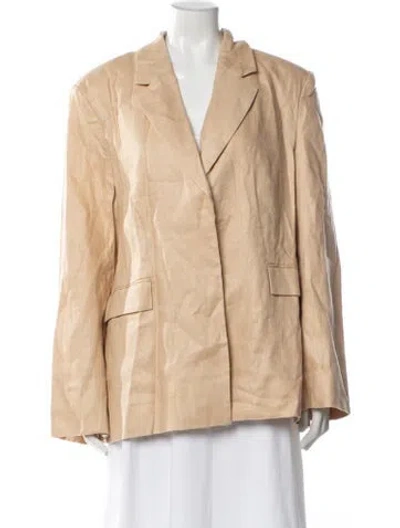 Pre-owned Remain Birger Christensen Linen Blazer W/ Tags In Neutral