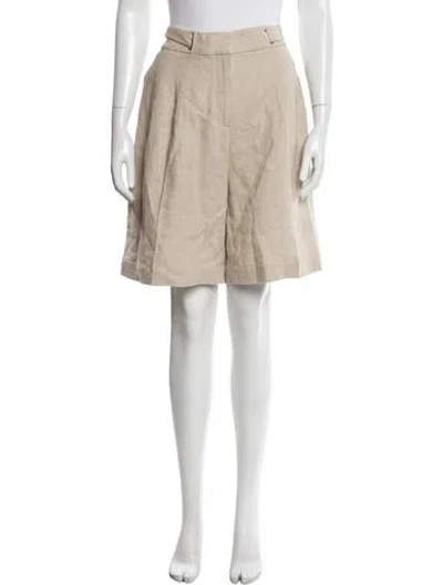 Pre-owned Remain Birger Christensen Linen Knee-length Shorts In Neutral