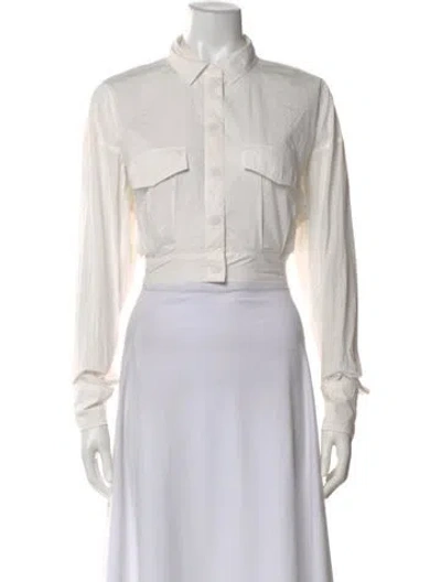 Pre-owned Remain Birger Christensen Long Sleeve Button-up Top In White