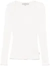 Remain Birger Christensen Long-sleeve Jersey Top In White
