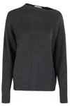 Remain Birger Christensen Long Sleeve Knit Dress In Castlerock