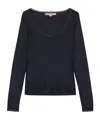 Remain Birger Christensen Long Sleeve Knitted T-shirt In Gray