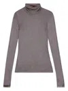 Remain Birger Christensen Long-sleeve Ribbed Turtleneck Sweater In Gray