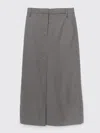Remain Birger Christensen Long Suiting Skirt In Gray