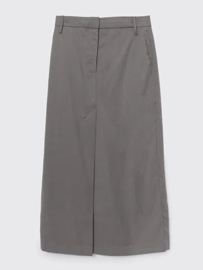Remain Birger Christensen Long Suiting Skirt In Gray