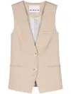 Remain Birger Christensen Masja 2 Colourblock Waistcoat In Neutrals