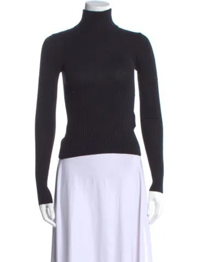 Pre-owned Remain Birger Christensen Merino Wool Turtleneck Top In Black