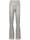 Remain Birger Christensen Metallic Striped Flared Trousers In Grey