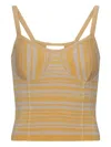 Remain Birger Christensen Michele Striped Knit Tank Top In Orange