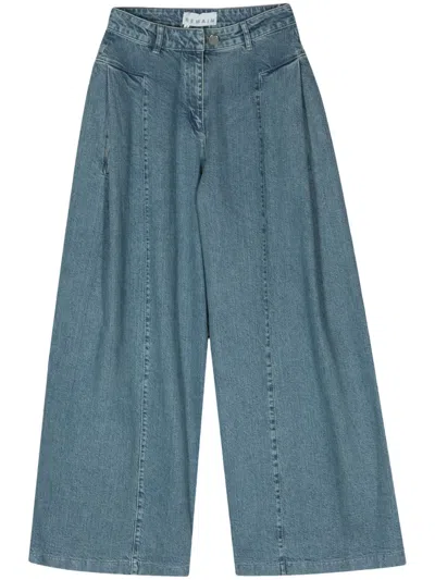 Remain Birger Christensen Mid-rise Wide-leg Jeans In Blue