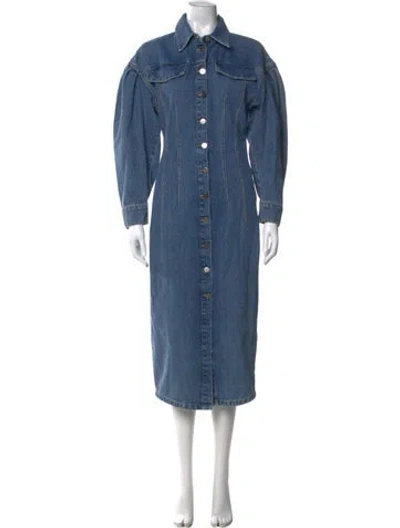 Pre-owned Remain Birger Christensen Midi Length Dress In Blue