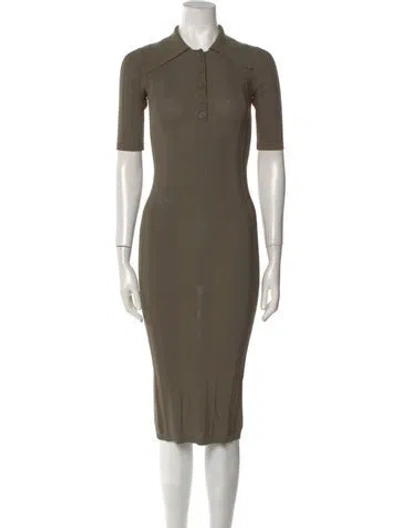Pre-owned Remain Birger Christensen Midi Length Dress In Green
