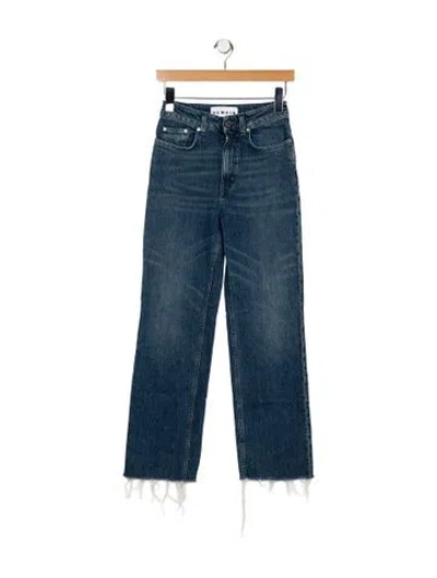 Pre-owned Remain Birger Christensen Mid-rise Straight Leg Jeans In Blue