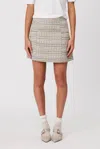 Remain Birger Christensen Nola Mid Rise Mini Skirt In Oat Tweed