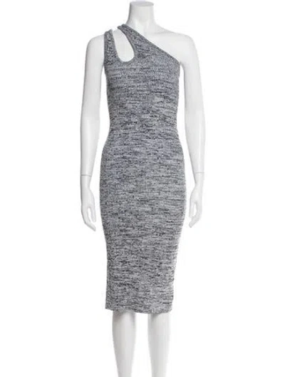 Pre-owned Remain Birger Christensen One-shoulder Midi Length Dress W/ Tags In Multi