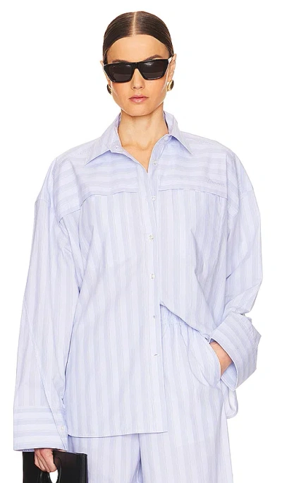 Remain Birger Christensen Oversized Shirt In Blue
