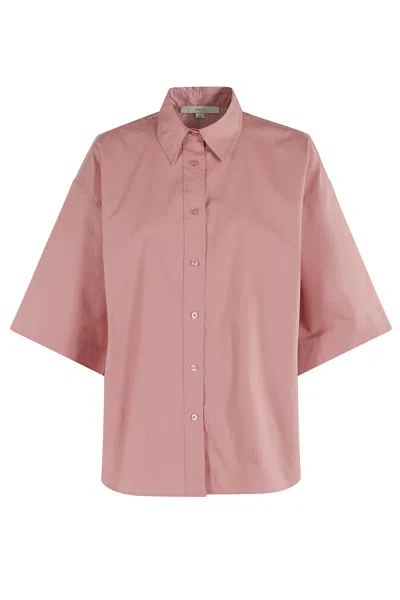 Remain Birger Christensen Oversized Short Sleeve Shirt In Pink