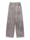 Remain Birger Christensen Belt And Loop Leather Pants In Grey