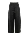 Remain Birger Christensen Pantalone Cocoon In Pelle Nero