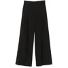 Remain Birger Christensen Wide Leg Pleated Suiting Pant With Back Pockets In Black
