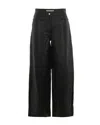 Remain Birger Christensen Pleated Patchwork Casual Pants In Black