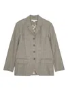 Remain Birger Christensen Pinstripe Four-button Blazer In Gray