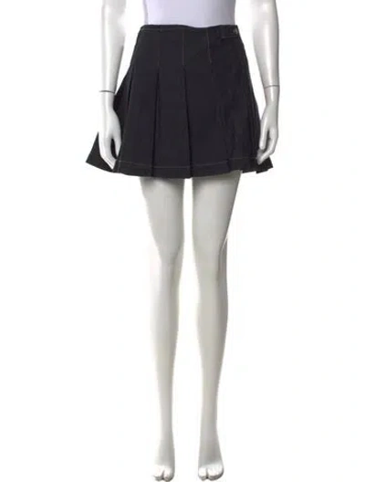 Pre-owned Remain Birger Christensen Pleated Accents Mini Skirt In Black